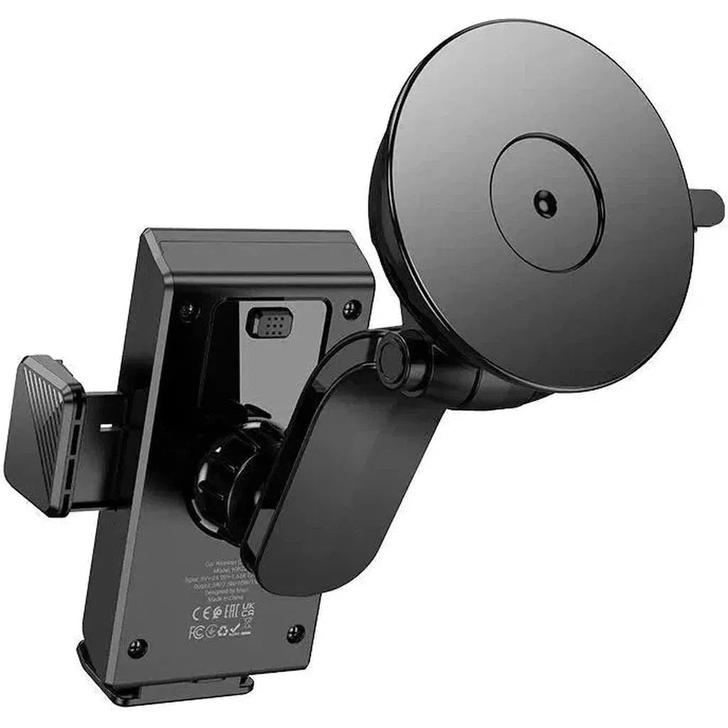 HOCO HW22 Precious wireless fast charging car holder(center console) - Black - Star Light Kuwait