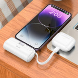 HOCO J116 Pro Pocket power bank with cable(5000mAh) - Star Light Kuwait