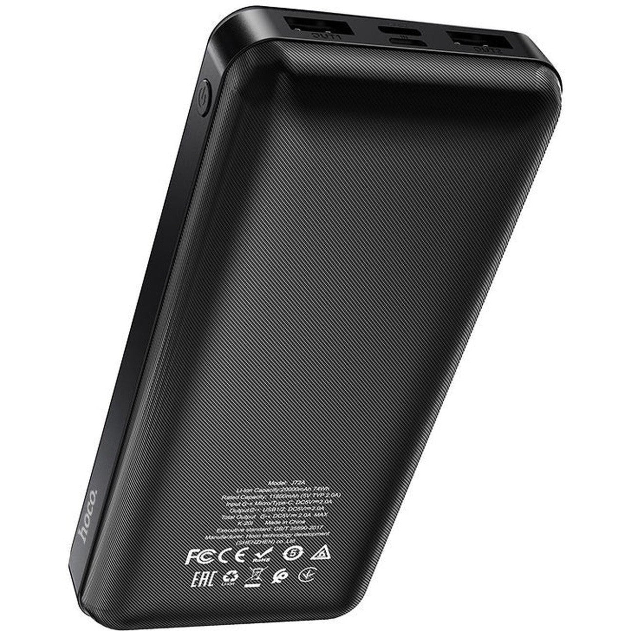 HOCO J72A Easy travel power bank(20000mAh) - Black - Star Light Kuwait