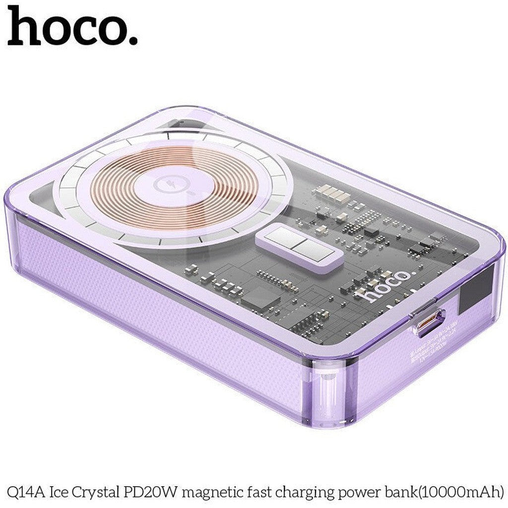 HOCO Q14A Ice Crystal PD20W magnetic fast charging power bank(10000mAh) - Star Light Kuwait