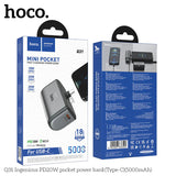 بنك الطاقة المحمول HOCO Q31 Ingenious PD20W بسعة 5000 مللي أمبير (منفذ Type-C) - شحن سريع وقابل للحمل