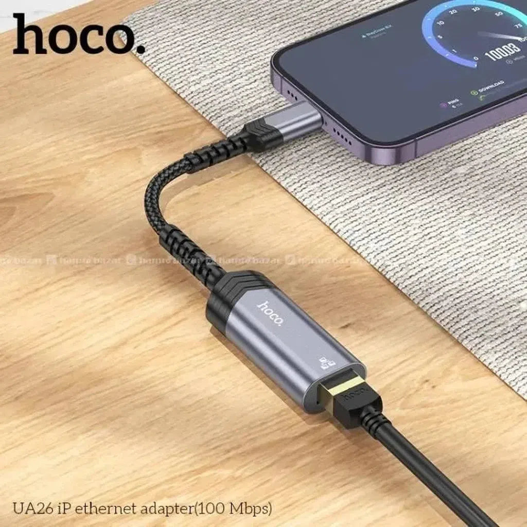 HOCO UA26 iP ethernet adapter(100 Mbps) - Star Light Kuwait