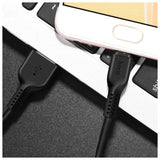 كابل شحن ونقل بيانات فلاش Hoco X20 - منفذ Micro USB / طوله متران / أسود