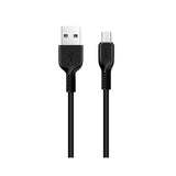 كابل شحن ونقل بيانات فلاش Hoco X20 - منفذ Micro USB / طوله متران / أسود