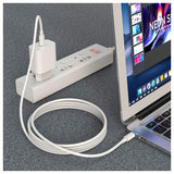 كابل HOCO X51 عالي الطاقة لشحن ونقل البيانات - USB-C إلى USB-C / 1 متر / أبيض