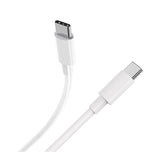 كابل HOCO X51 عالي الطاقة لشحن ونقل البيانات - USB-C إلى USB-C / 1 متر / أبيض