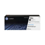 HP 136X High Yield Black Original LaserJet Toner Cartridge W1360X