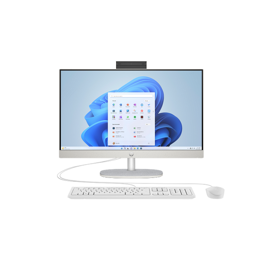 HP 24-CR0064NE AIO PC - i7-1355U / 16GB / 512GB (NVMe M.2 SSD) / 23.8" FHD Touch / 1YW / Shell White - Desktop