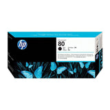 رأس الطباعة HP 80 أسود اللون من نوع DesignJet ومنظف رأس الطباعة - رأس الطباعة / 17 مل / أسود (C4820A)