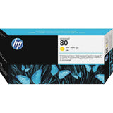 HP 80 Yellow DesignJet Printhead And Printhead Cleaner - Printhead / 17 ml / Yellow (C4823A)