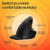 HP 920 Ergonomic Vertical Wireless Mouse - Up to 4000 DPI / Black