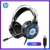 سماعة رأس للألعاب سلكية HP H120G بإضاءة خلفية RGB، متوافقة مع أجهزة الكمبيوتر المكتبية والمحمولة