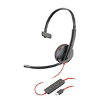 HP Poly Blackwire 3210 Mono USB-C Headset - On-ear / USB-C/A Adapter
