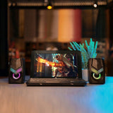 HP USB Speaker DHE-6000 RGB LED Lighting Stereo Volume control