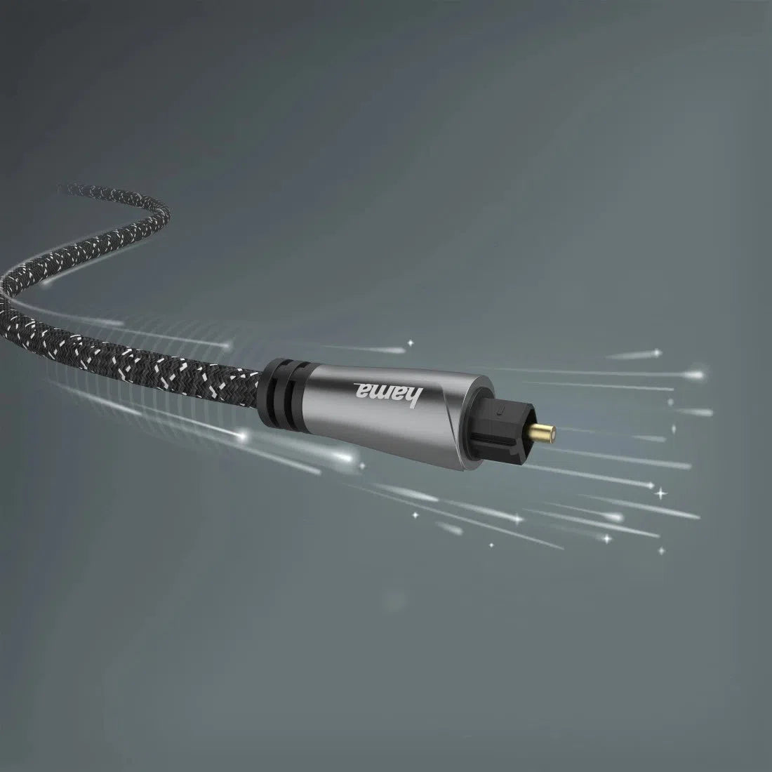 Hama Audio Optical Fibre Toslink Cable 3.0 m - Metal-Hdmi Cable-Hama-Star Light Kuwait