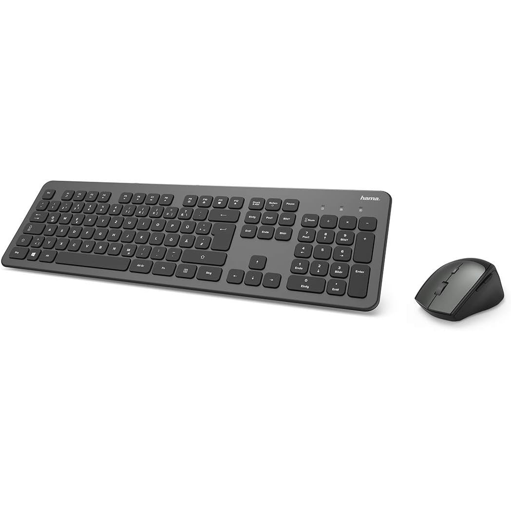 Hama KMW-700 Wireless Keyboard / Mouse Set, Anthracite-Black-Keyboard Mouse-Hama-Star Light Kuwait