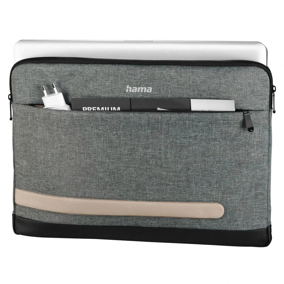 Hama Terra Notebook Sleeve for 13.3-inch up to 34 cm - Grey-Laptop Bag-Hama-Star Light Kuwait