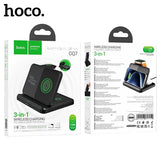 Hoco 3in1 Wireless Charging Foldable Desktop Stand CQ7 – Black