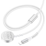 كابل شحن Hoco CW54 ثنائي الاستخدام لأجهزة iPhone وiWatch - أبيض