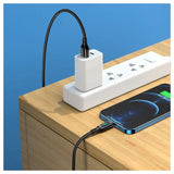 كابل شحن Hoco مزود بشاشة عرض طاقة الشحن 2.4 أمبير، من USB إلى Lightning، بطول 1.2 متر - S51