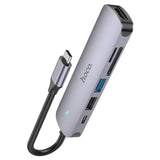 محول Hoco HB28 - من النوع C / HDTV / USB 3.0 / USB 2.0 / SD / TF