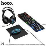 Hoco Handsome Luminous Gaming Combo – 4-in-1 Set (Keyboard, Mouse, Mouse Pad & Headset)
