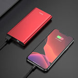 Hoco J68 Resourceful 10000mAh Power Bank – Dual Output | Compact - Red