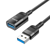 كابل تمديد Hoco U107 USB ذكر إلى USB أنثى USB3.0 للشحن ونقل البيانات، بطول 1.2 متر