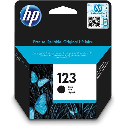 Hp 123 Black Original Ink Cartridge F6V17Ae-Inks And Toners-HP-Star Light Kuwait