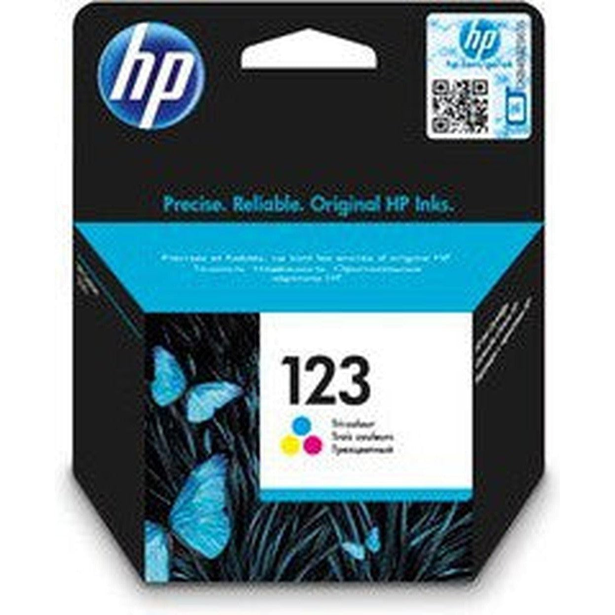 Hp 123 Tri-Color Original Ink Cartridge F6V16Ae-Inks And Toners-HP-Star Light Kuwait