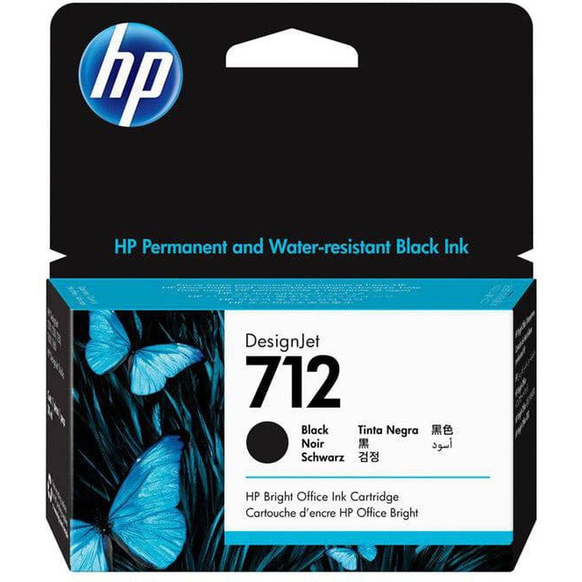 Hp 712 Black Designjet Ink Cartridge - 38 Ml / Black Color / Ink Cartridge-Inks And Toners-HP-Star Light Kuwait