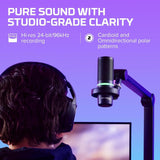 HyperX DuoCast Wired RGB Gaming and Streaming Microphone-Black
