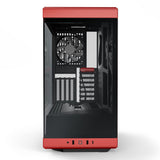 HYTE Y40 Mid Tower Two Panel Front & Left Side Tempered Glass Case With 2 Fan - Black/Red