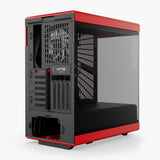 HYTE Y40 Mid Tower Two Panel Front & Left Side Tempered Glass Case With 2 Fan - Black/Red
