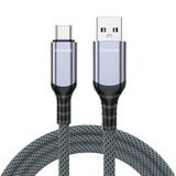iEngage Braided USB-A To USB -C Cable( USB 3.2) (1.5M) (Light Gray)