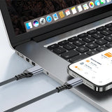 iEngage Braided USB-A To USB-C Cable( USB 3.2) (3M) (Light Gray)