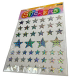 Silver Star Stickers - 1 Sheet