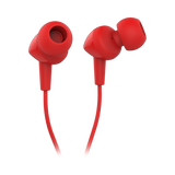 JBL C100SI Wired In Ear Headphones with Mic, JBL Pure Bass Sound Red