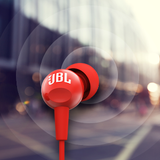 JBL C100SI Wired In Ear Headphones with Mic, JBL Pure Bass Sound Red