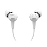 سماعات أذن سلكية JBL C100SI مع ميكروفون، صوت JBL Pure Bass، لون أبيض