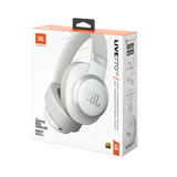 سماعة رأس بلوتوث JBL LIVE 770NC مع ميكروفون (تشغيل يصل إلى 65 ساعة، فوق الأذن، أبيض)