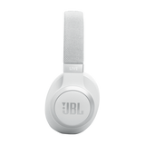 سماعة رأس بلوتوث JBL LIVE 770NC مع ميكروفون (تشغيل يصل إلى 65 ساعة، فوق الأذن، أبيض)