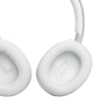 سماعة رأس بلوتوث JBL LIVE 770NC مع ميكروفون (تشغيل يصل إلى 65 ساعة، فوق الأذن، أبيض)