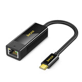 بطاقة شبكة جيجابت Jasoz F107 من النوع C إلى RJ45 - أسود