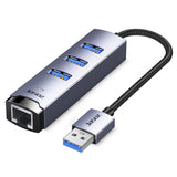 Jasoz F114 USB 3.0 HUb with Gigabit Network RJ45 Port