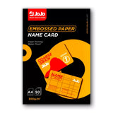 JoJo Coarse Grain Glossy Embossed Double Sided Name Card Paper A4 300 GSM JY30051