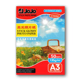JoJo High Gloss Adhesive Photo Paper A4 150 GSM 50 Sheets