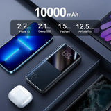 باور بانك جوي روم بسعة 10000 مللي أمبير وقوة 22.5 واط للشحن السريع مع شاشة LCD
