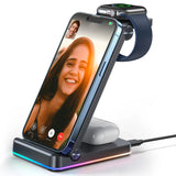 Joyroom 3 in 1 Magnetic Charging Station for phone for watch for earphone