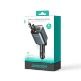 Joyroom 30W 4-in-1 Retractable Cable Car Charger – Black
